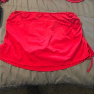 Full Coverage Red Swim Skirt!